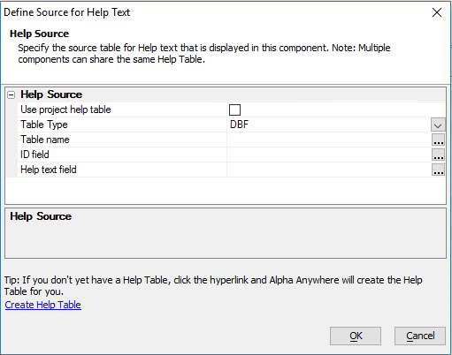 Helptable